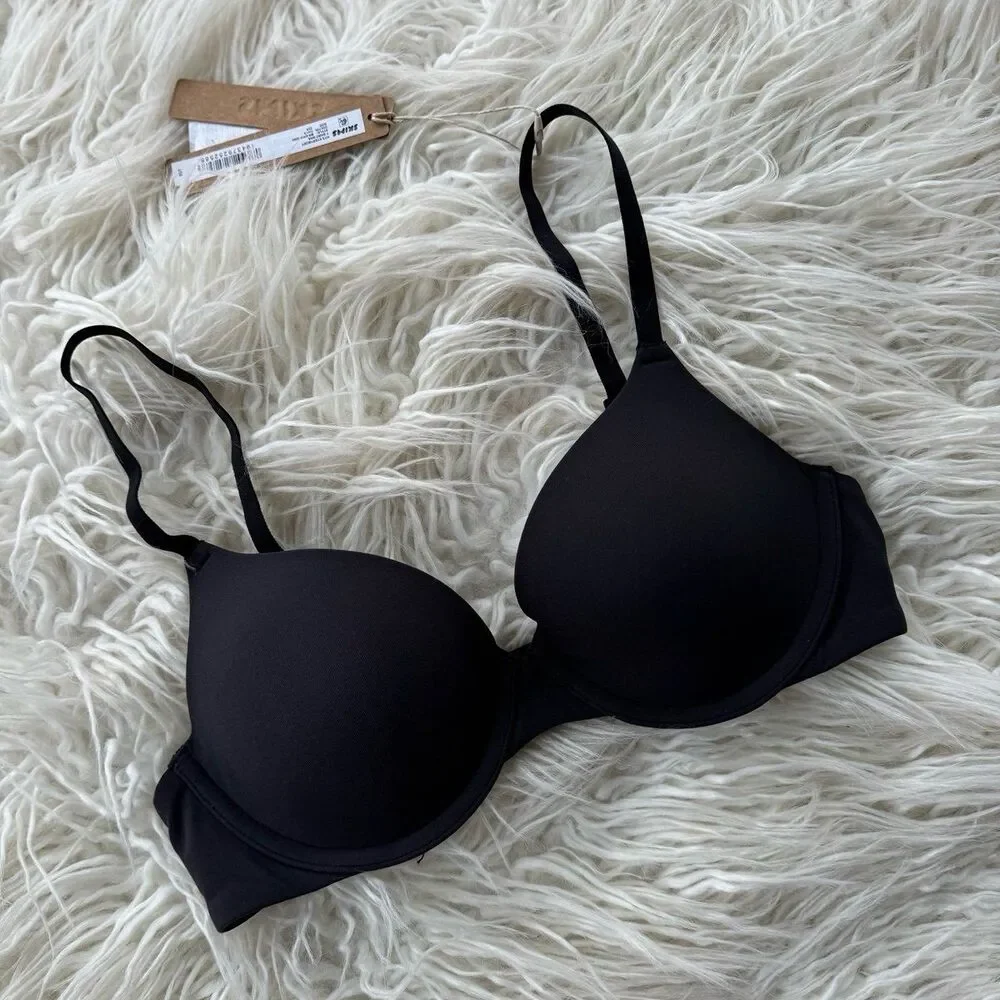 Skims Fits Everybody T-shirt Bra Onyx Size 32B - Picture 3 of 7